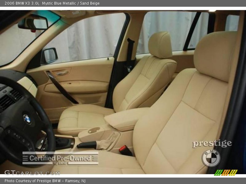 Mystic Blue Metallic / Sand Beige 2006 BMW X3 3.0i