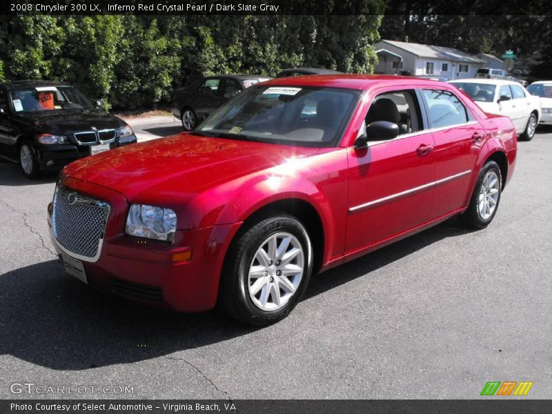 Inferno Red Crystal Pearl / Dark Slate Gray 2008 Chrysler 300 LX
