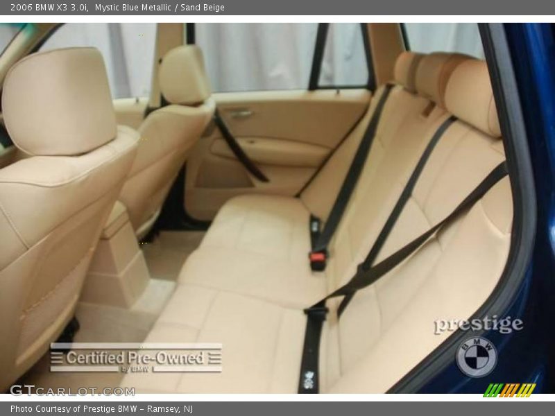Mystic Blue Metallic / Sand Beige 2006 BMW X3 3.0i