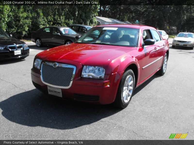 Inferno Red Crystal Pearl / Dark Slate Gray 2008 Chrysler 300 LX