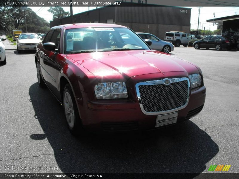 Inferno Red Crystal Pearl / Dark Slate Gray 2008 Chrysler 300 LX