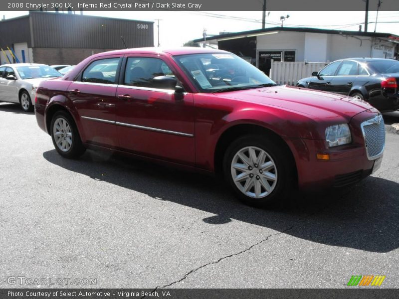 Inferno Red Crystal Pearl / Dark Slate Gray 2008 Chrysler 300 LX