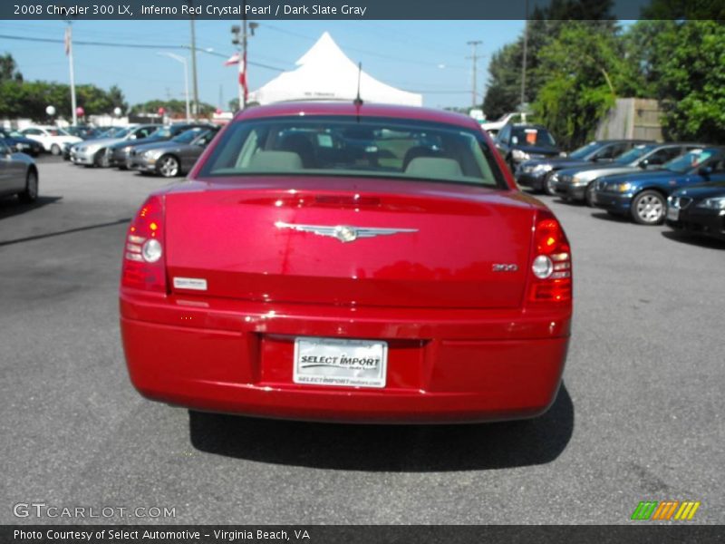 Inferno Red Crystal Pearl / Dark Slate Gray 2008 Chrysler 300 LX