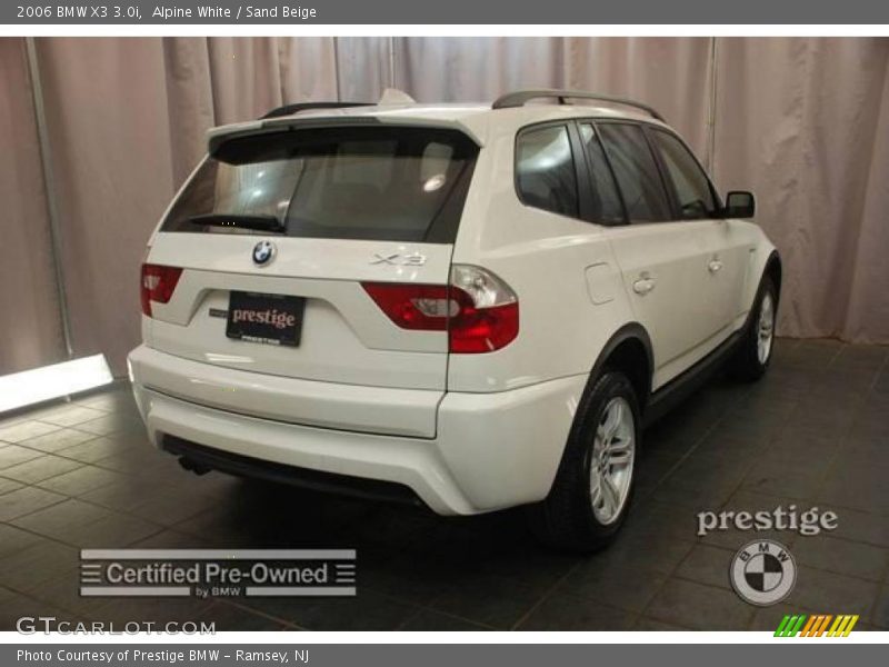Alpine White / Sand Beige 2006 BMW X3 3.0i
