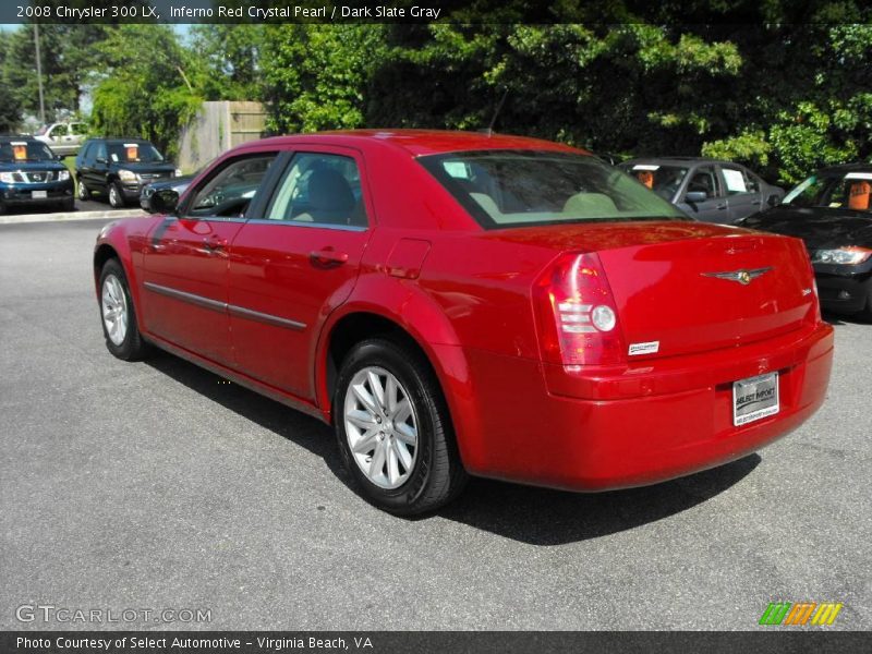 Inferno Red Crystal Pearl / Dark Slate Gray 2008 Chrysler 300 LX