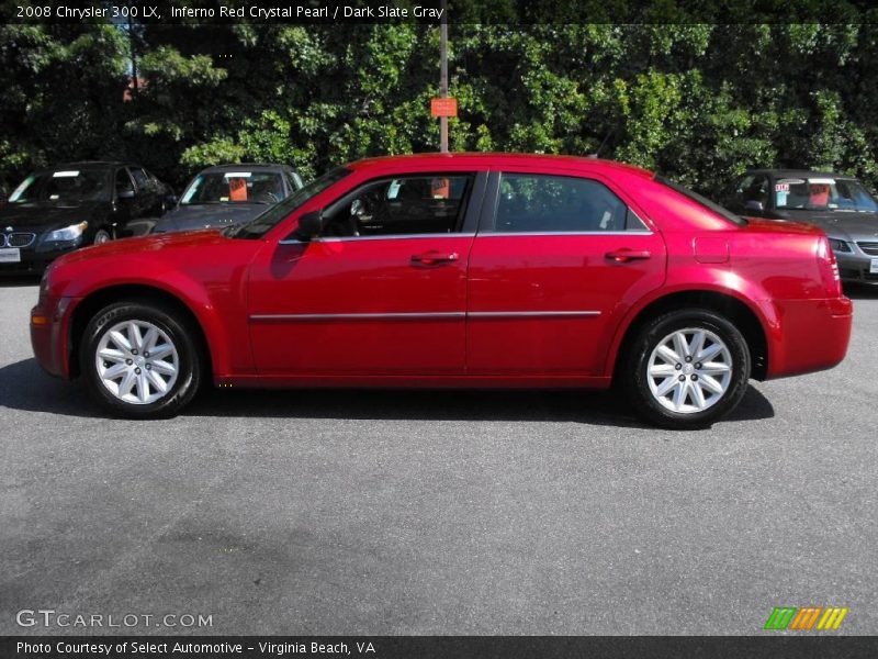 Inferno Red Crystal Pearl / Dark Slate Gray 2008 Chrysler 300 LX
