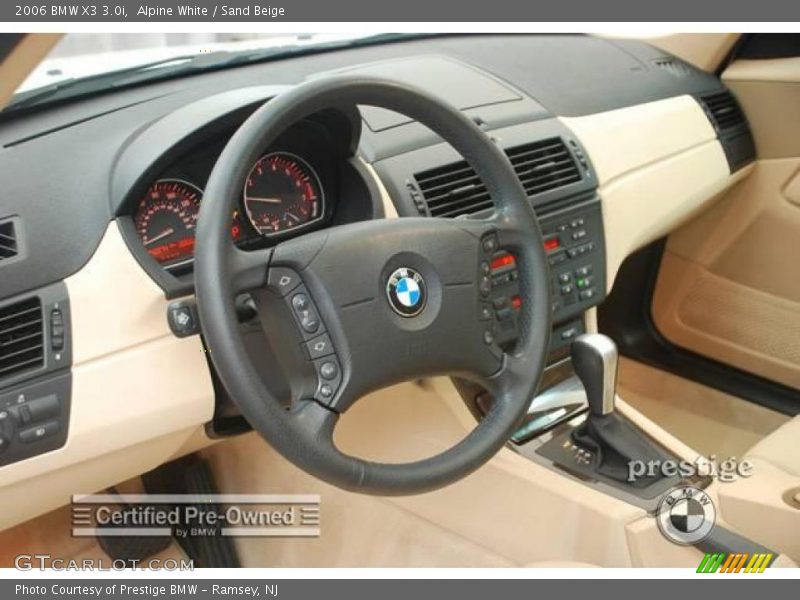 Alpine White / Sand Beige 2006 BMW X3 3.0i