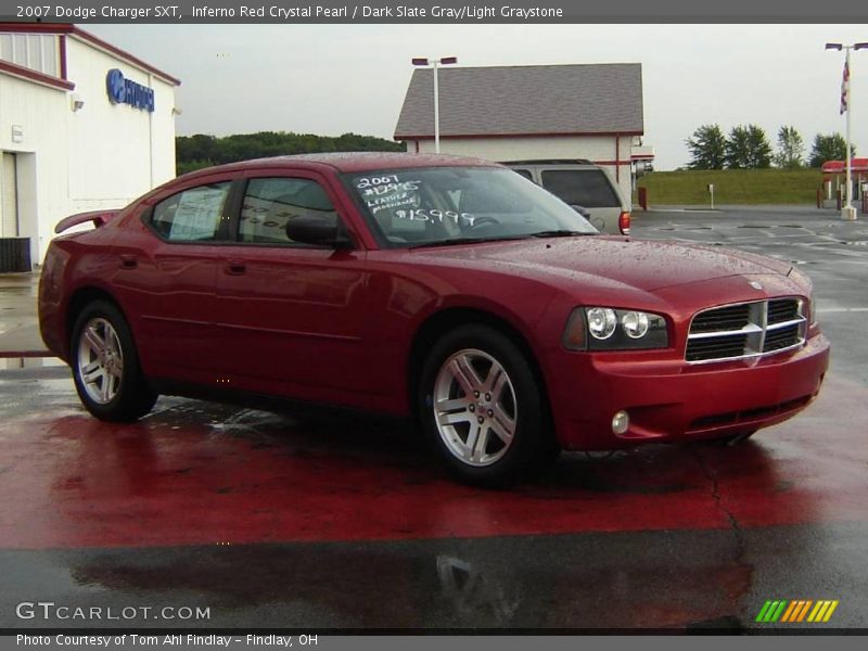 Inferno Red Crystal Pearl / Dark Slate Gray/Light Graystone 2007 Dodge Charger SXT