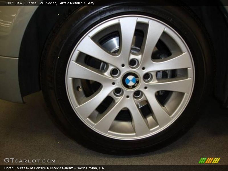 Arctic Metallic / Grey 2007 BMW 3 Series 328i Sedan
