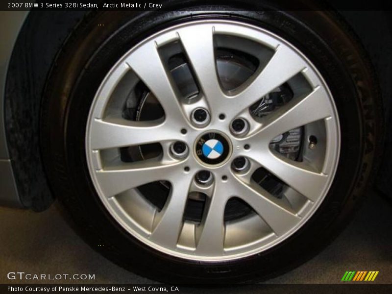 Arctic Metallic / Grey 2007 BMW 3 Series 328i Sedan