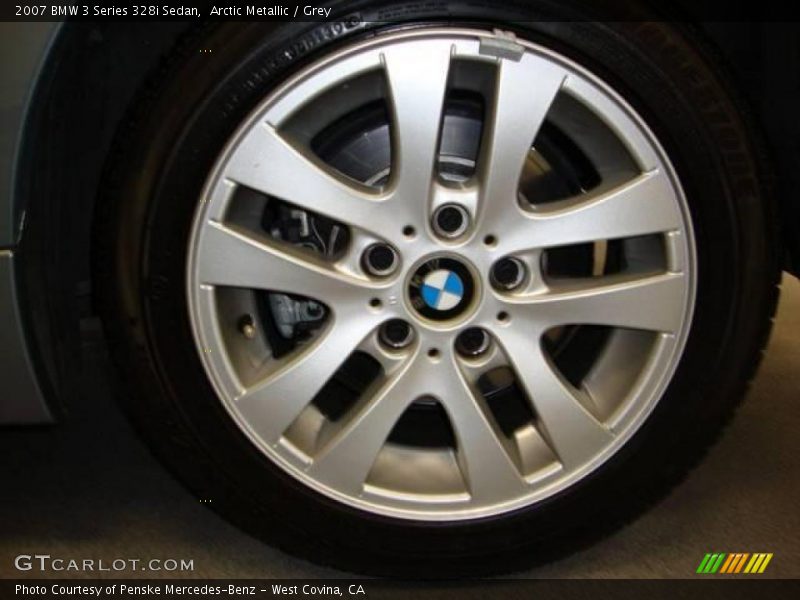 Arctic Metallic / Grey 2007 BMW 3 Series 328i Sedan