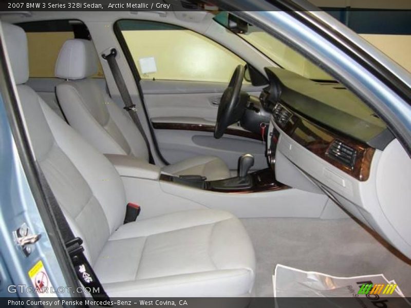 Arctic Metallic / Grey 2007 BMW 3 Series 328i Sedan