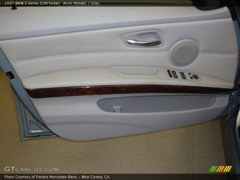 Arctic Metallic / Grey 2007 BMW 3 Series 328i Sedan