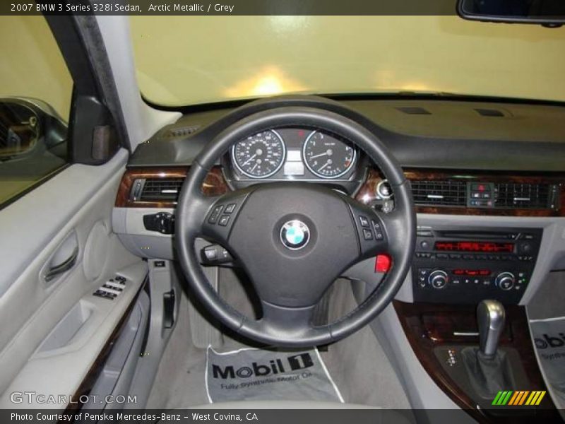 Arctic Metallic / Grey 2007 BMW 3 Series 328i Sedan