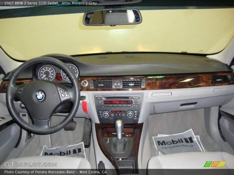 Arctic Metallic / Grey 2007 BMW 3 Series 328i Sedan