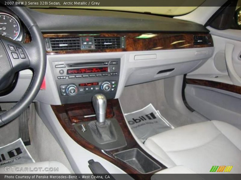 Arctic Metallic / Grey 2007 BMW 3 Series 328i Sedan