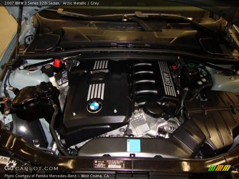Arctic Metallic / Grey 2007 BMW 3 Series 328i Sedan