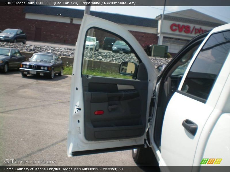 Bright White / Medium Slate Gray 2007 Dodge Ram 1500 SLT Quad Cab 4x4