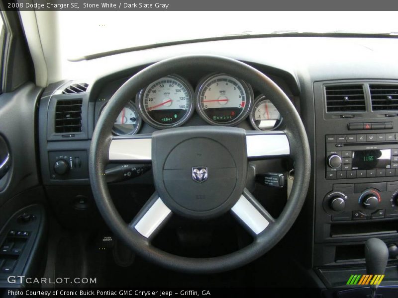 Stone White / Dark Slate Gray 2008 Dodge Charger SE