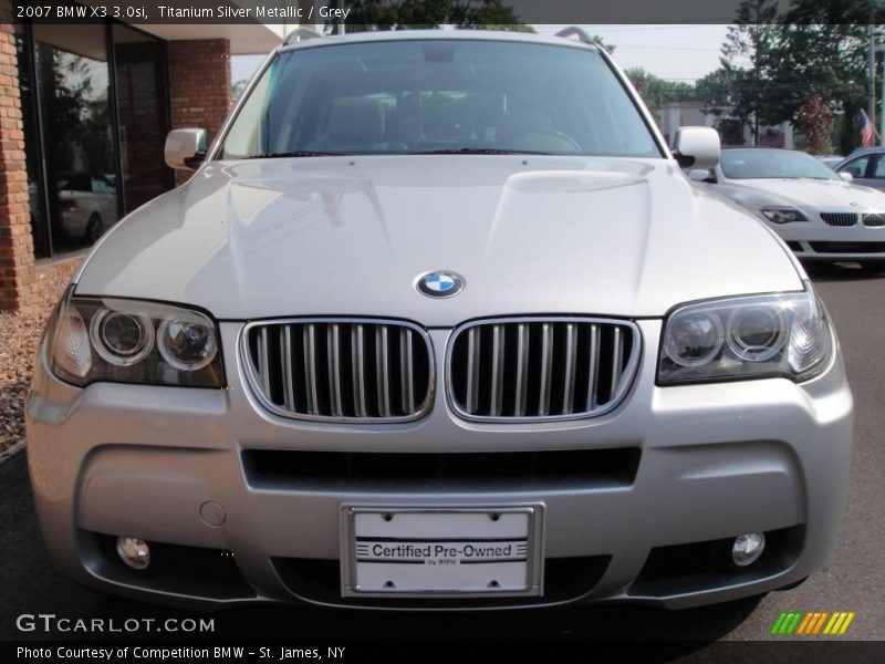 Titanium Silver Metallic / Grey 2007 BMW X3 3.0si