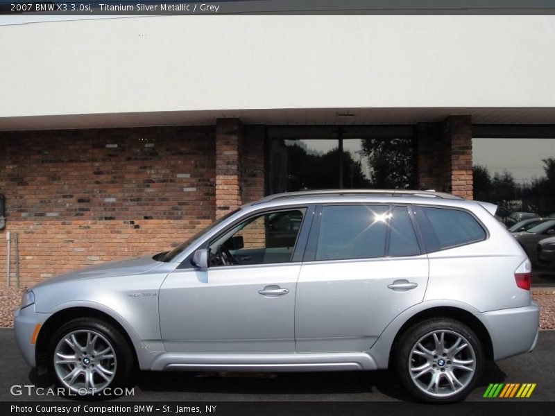 Titanium Silver Metallic / Grey 2007 BMW X3 3.0si