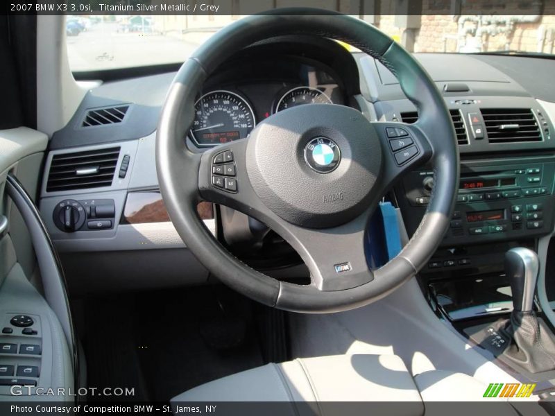 Titanium Silver Metallic / Grey 2007 BMW X3 3.0si