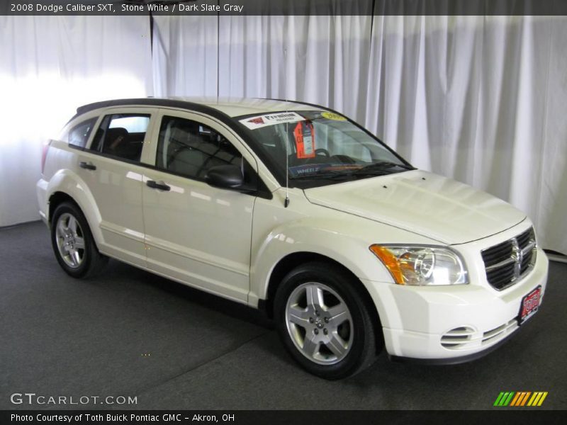 Stone White / Dark Slate Gray 2008 Dodge Caliber SXT