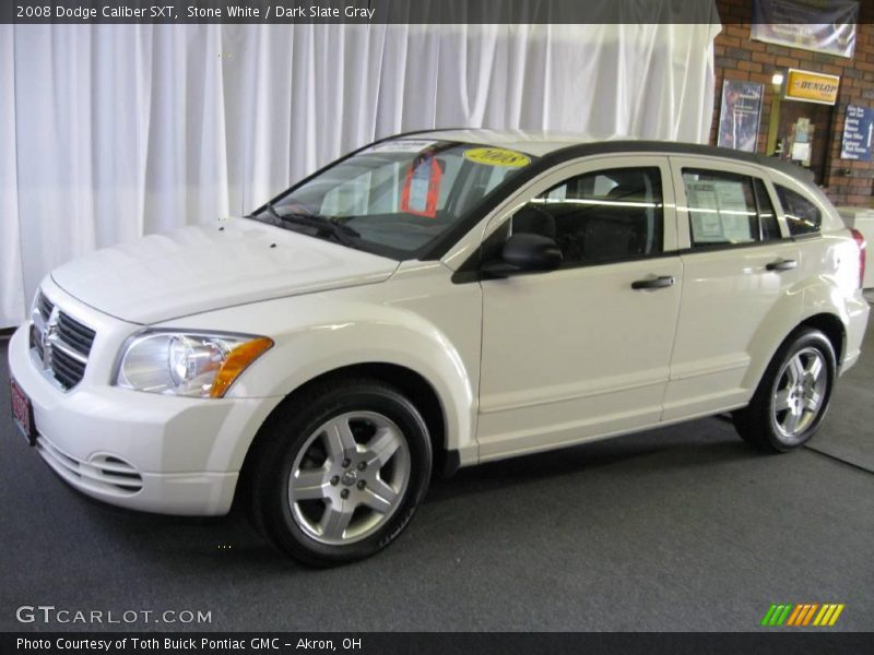 Stone White / Dark Slate Gray 2008 Dodge Caliber SXT