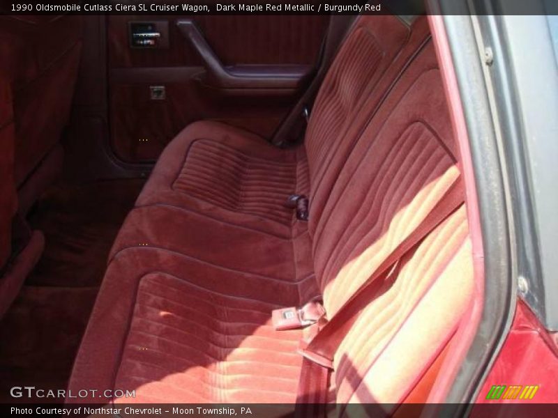 Dark Maple Red Metallic / Burgundy Red 1990 Oldsmobile Cutlass Ciera SL Cruiser Wagon