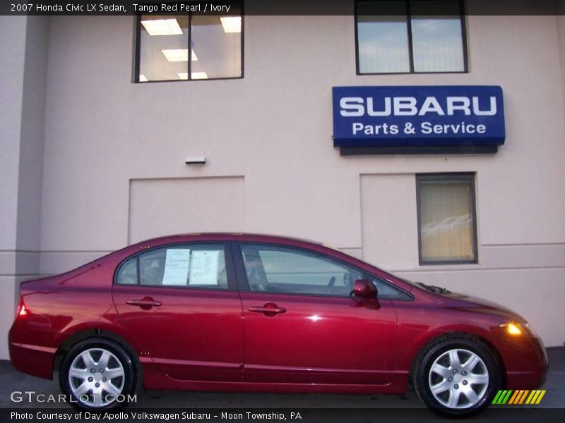 Tango Red Pearl / Ivory 2007 Honda Civic LX Sedan
