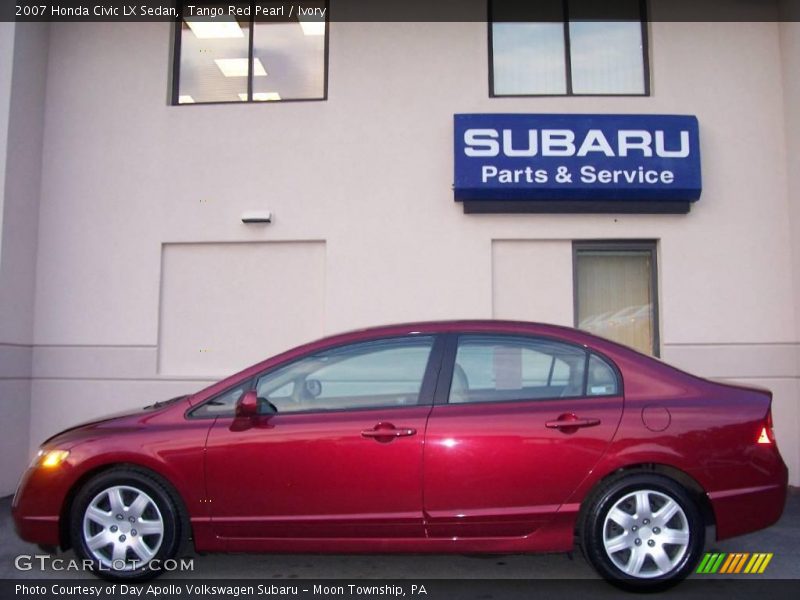 Tango Red Pearl / Ivory 2007 Honda Civic LX Sedan