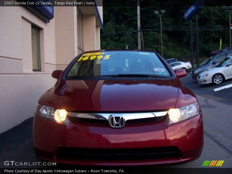 Tango Red Pearl / Ivory 2007 Honda Civic LX Sedan