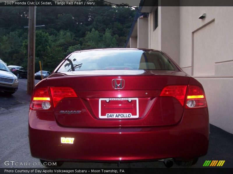 Tango Red Pearl / Ivory 2007 Honda Civic LX Sedan