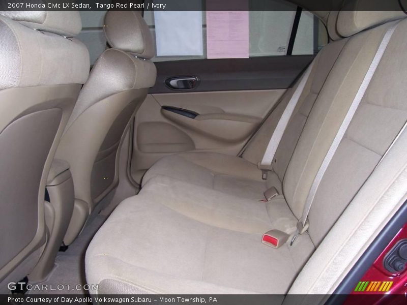 Tango Red Pearl / Ivory 2007 Honda Civic LX Sedan