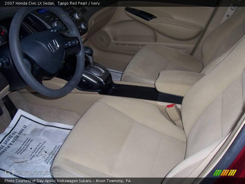 Tango Red Pearl / Ivory 2007 Honda Civic LX Sedan