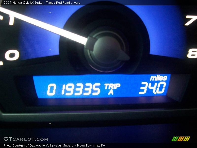 Tango Red Pearl / Ivory 2007 Honda Civic LX Sedan