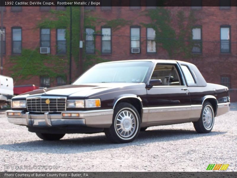Rootbeer Metallic / Beige 1992 Cadillac DeVille Coupe