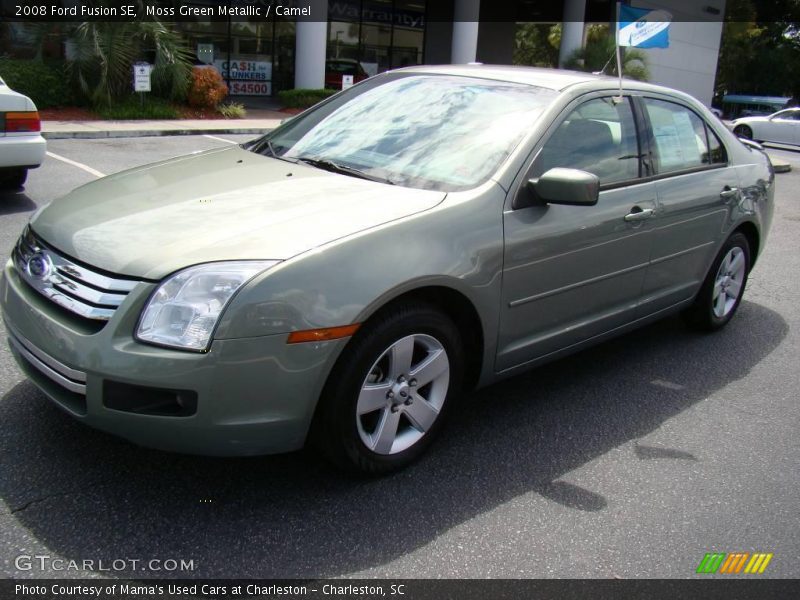 Moss Green Metallic / Camel 2008 Ford Fusion SE