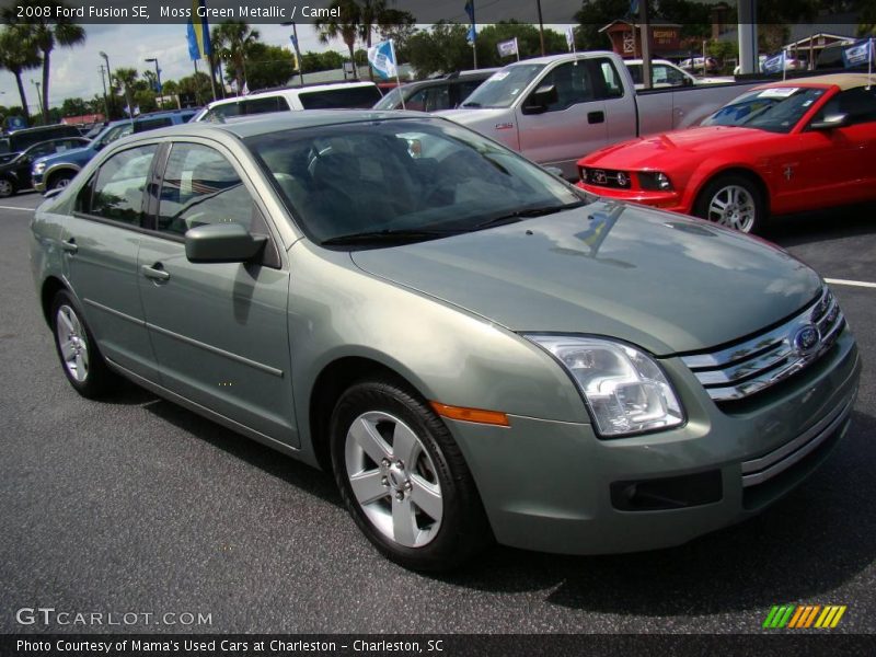 Moss Green Metallic / Camel 2008 Ford Fusion SE