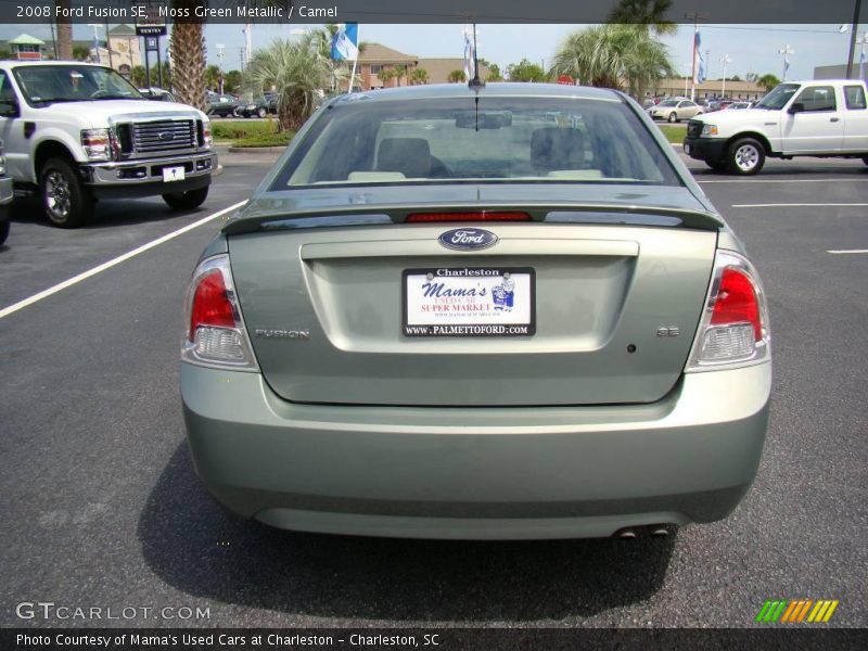 Moss Green Metallic / Camel 2008 Ford Fusion SE