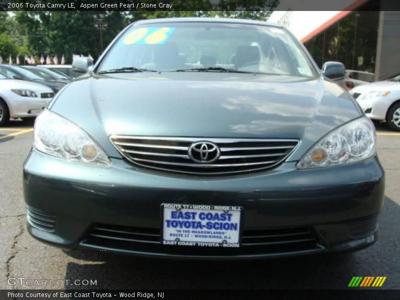 Aspen Green Pearl / Stone Gray 2006 Toyota Camry LE