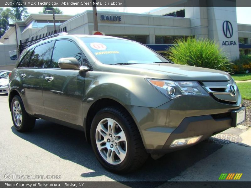 Aberdeen Green Metallic / Ebony 2007 Acura MDX Technology