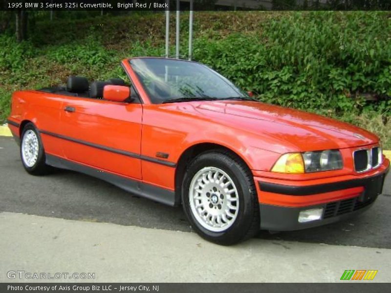 Bright Red / Black 1995 BMW 3 Series 325i Convertible