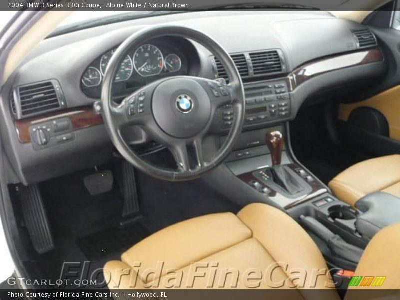 Alpine White / Natural Brown 2004 BMW 3 Series 330i Coupe