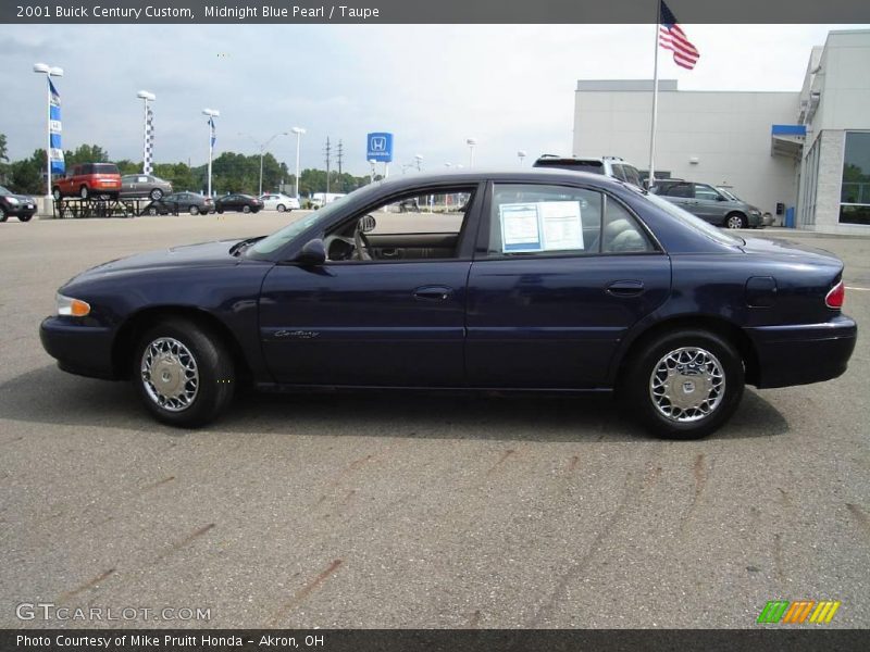 Midnight Blue Pearl / Taupe 2001 Buick Century Custom
