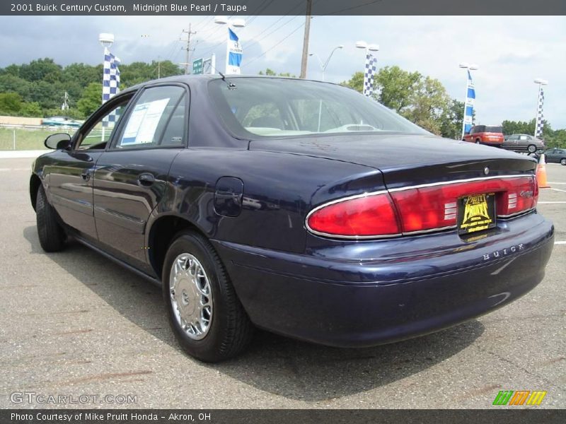 Midnight Blue Pearl / Taupe 2001 Buick Century Custom