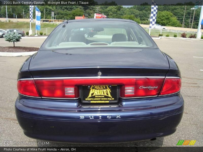 Midnight Blue Pearl / Taupe 2001 Buick Century Custom