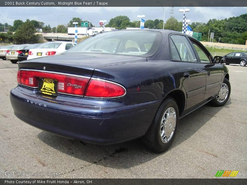 Midnight Blue Pearl / Taupe 2001 Buick Century Custom