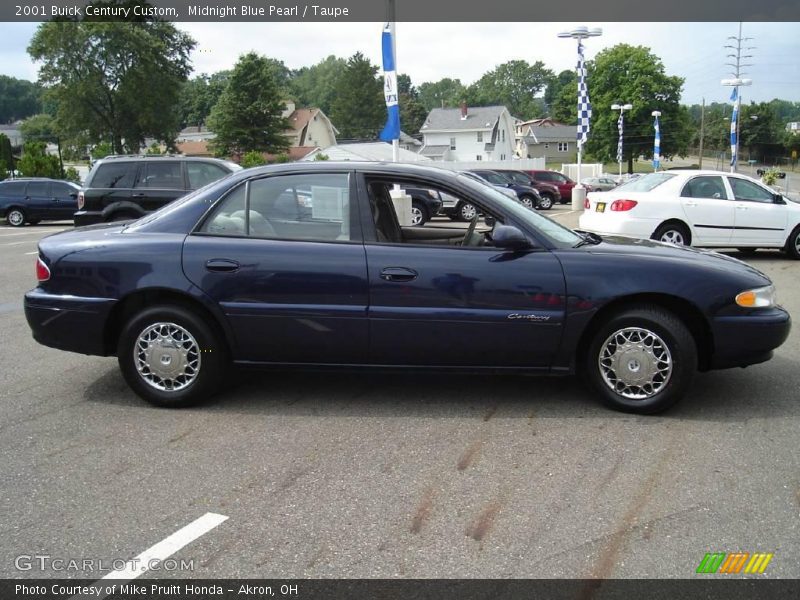 Midnight Blue Pearl / Taupe 2001 Buick Century Custom