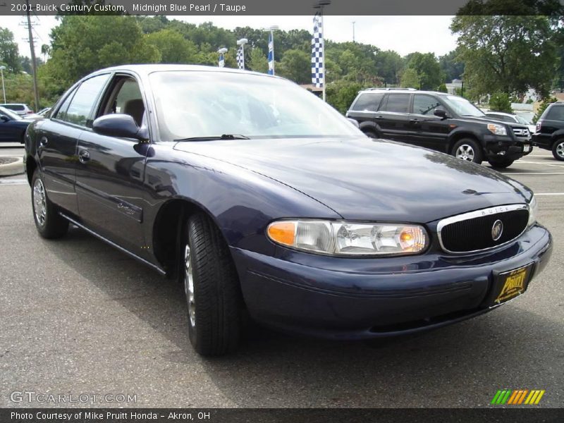 Midnight Blue Pearl / Taupe 2001 Buick Century Custom